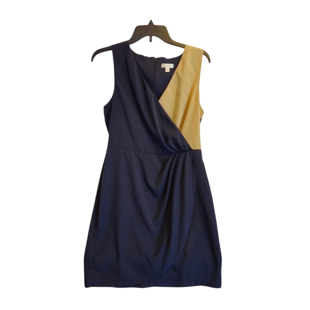 🌼3 for $15🦋 CHARMING CHARLIE Wrap Dress Sleeveless V Neck Medium Black Tan‎